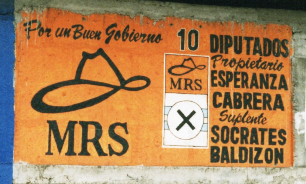 Campaign billboard: Esperanza Cabrera, MRS candidate for National Assembly